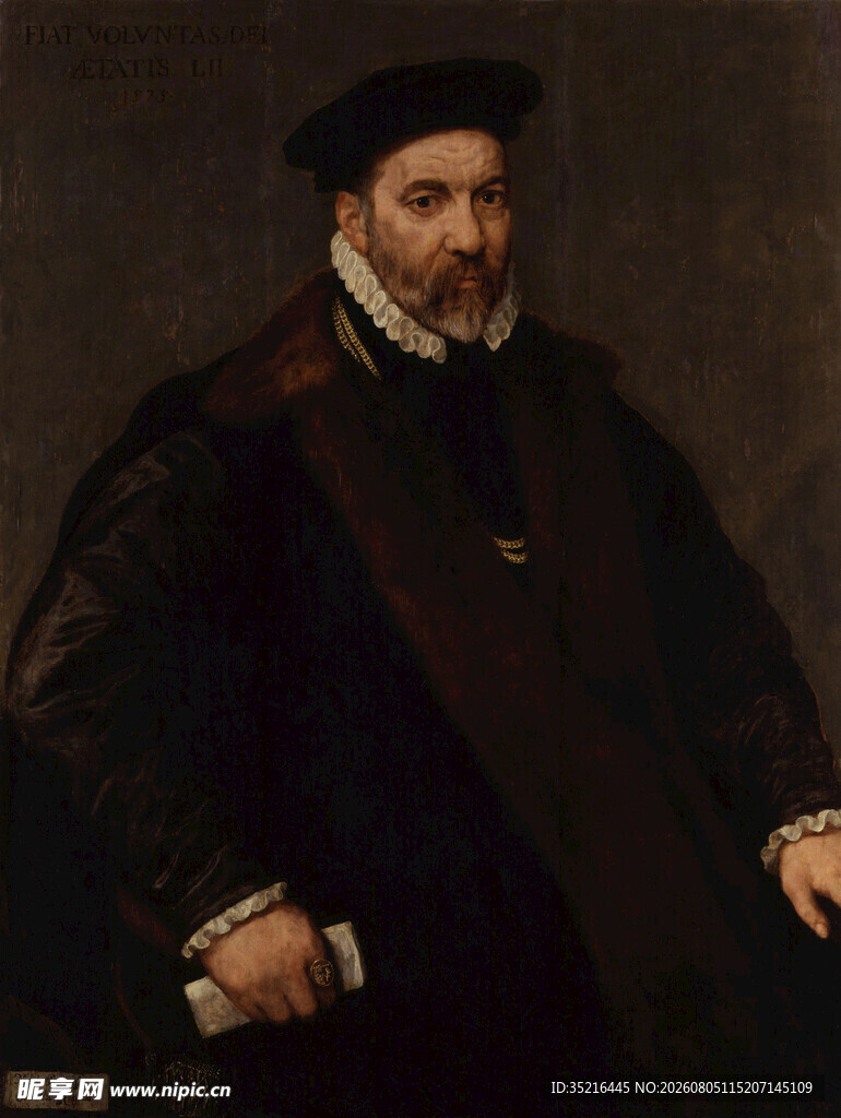 身着华服的男子肖像