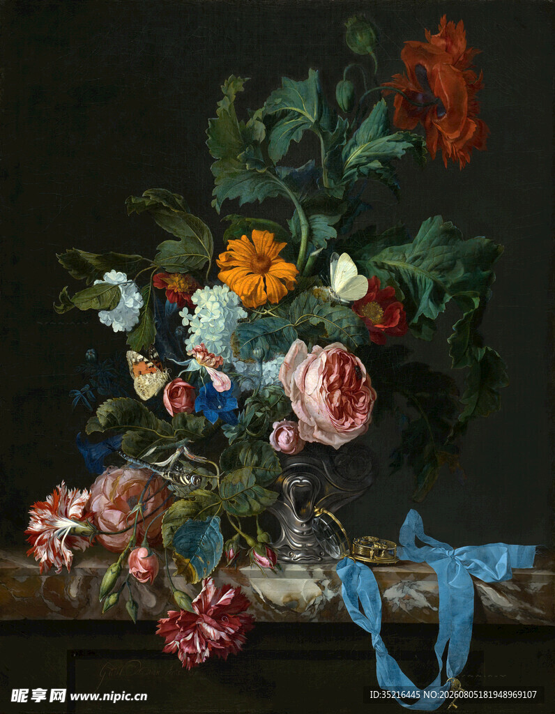 古典花卉静物油画