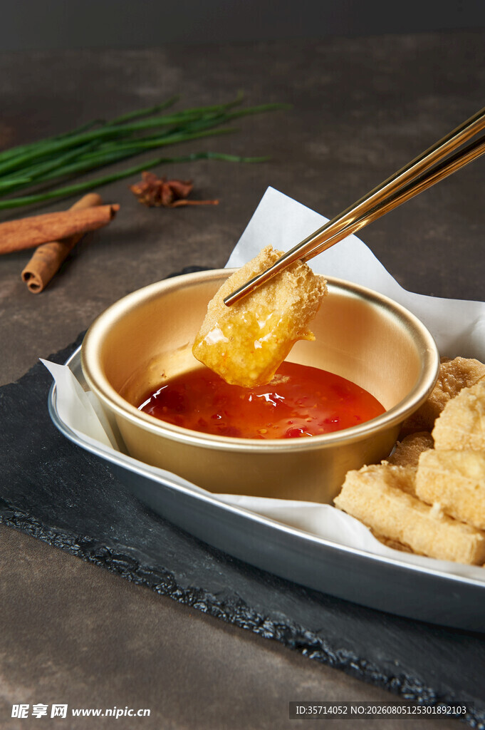 蘸酱小食 美味诱人瞬间
