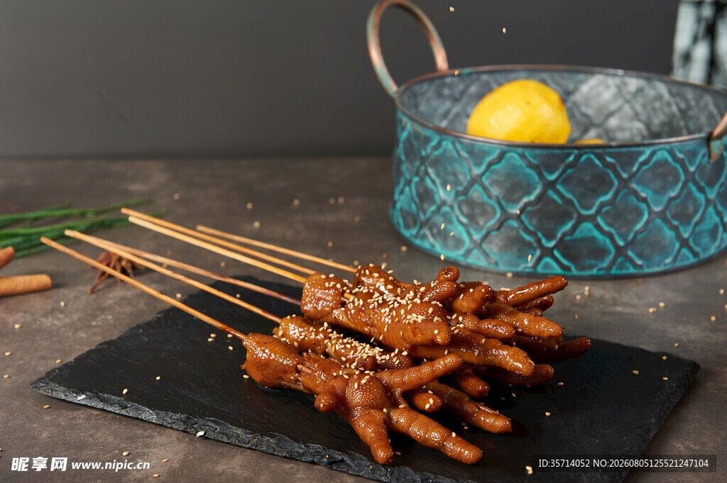 美味烤肉串 诱人色泽