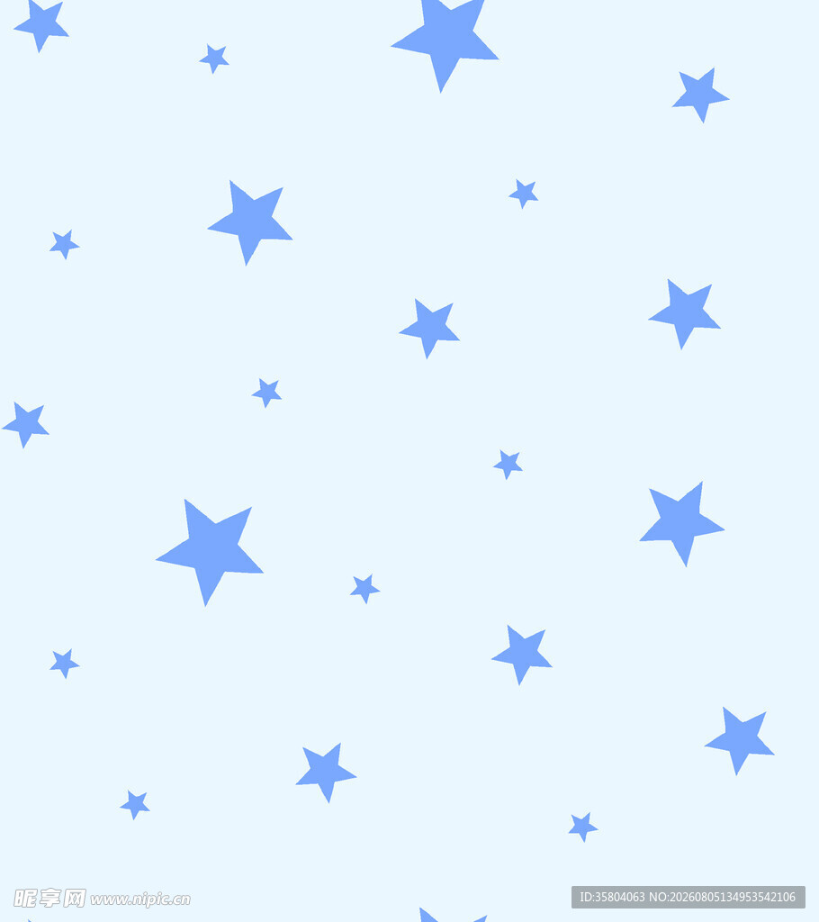 浅蓝色背景星星图案