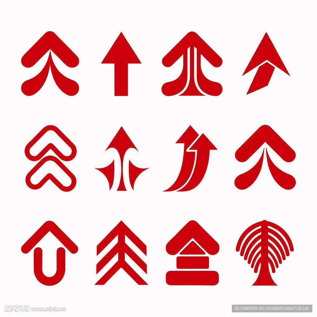 红色箭头图标