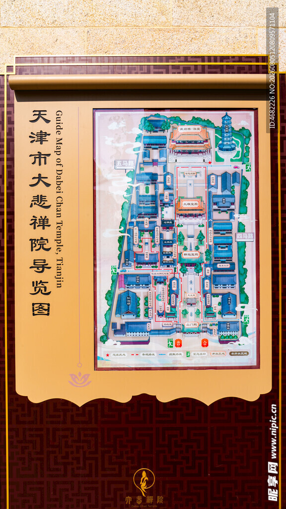 天津大悲禅院导览图