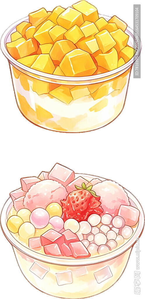 美味缤纷水果甜品组合