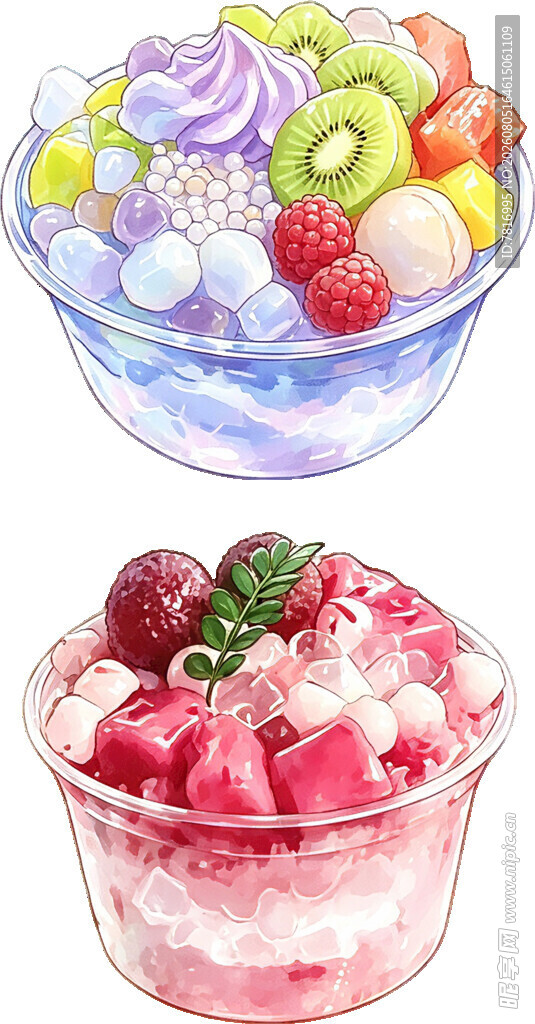 美味缤纷水果冰沙