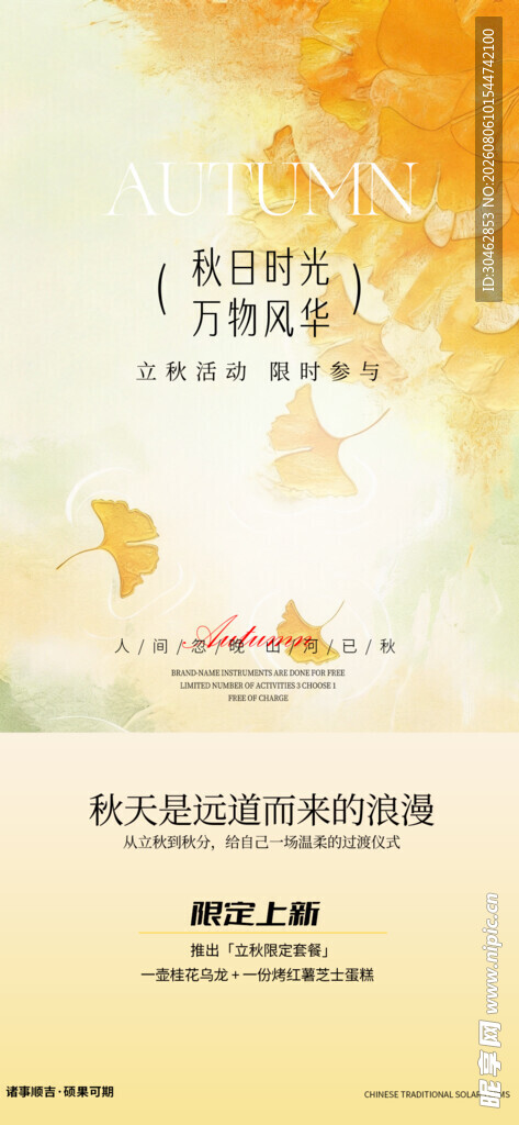梦幻光影秋季促销海报展架