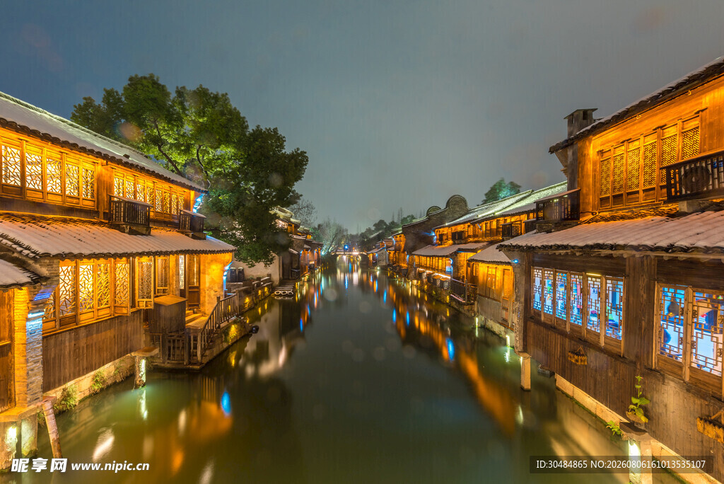 江南水乡夜景