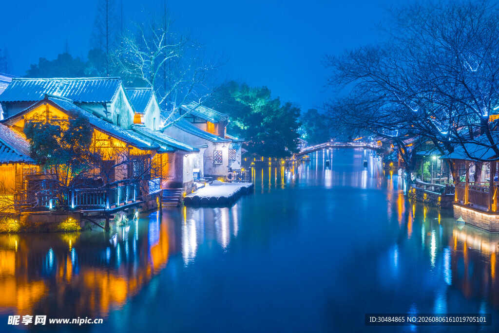 江南水乡夜景