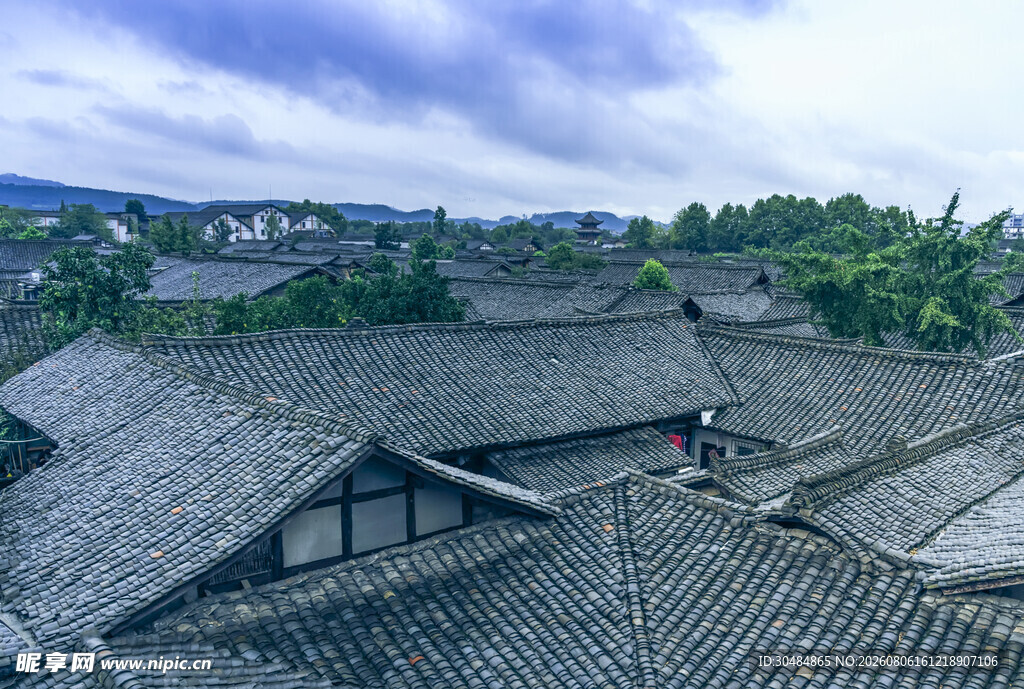 古村落屋顶风景
