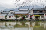 江南水乡古村落湖畔景致