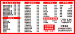 超市促销价目表