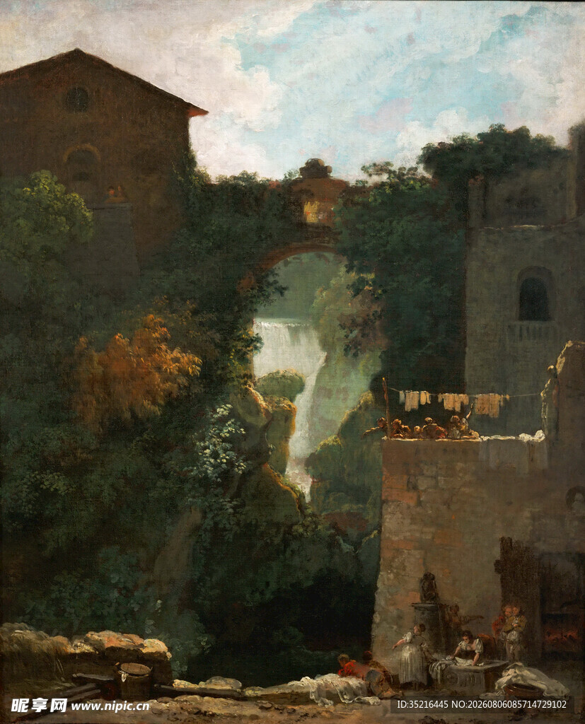 古典风景油画场景