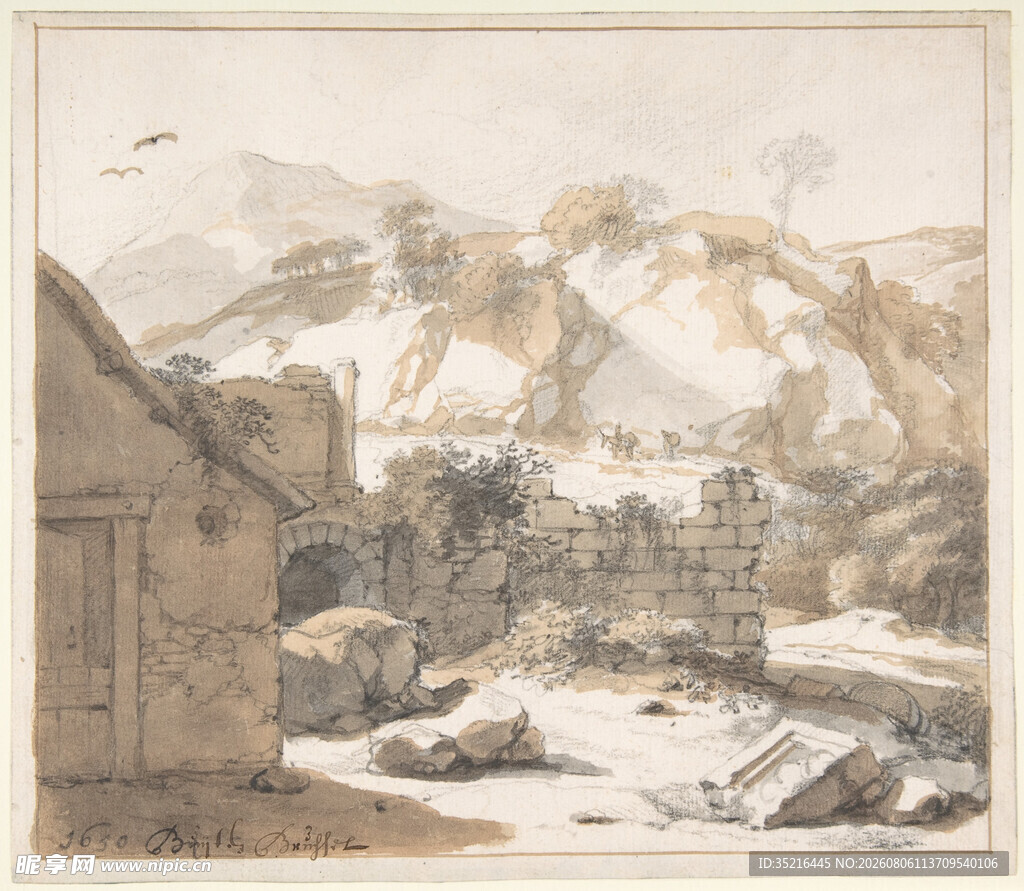 古典山水风景绘画作品