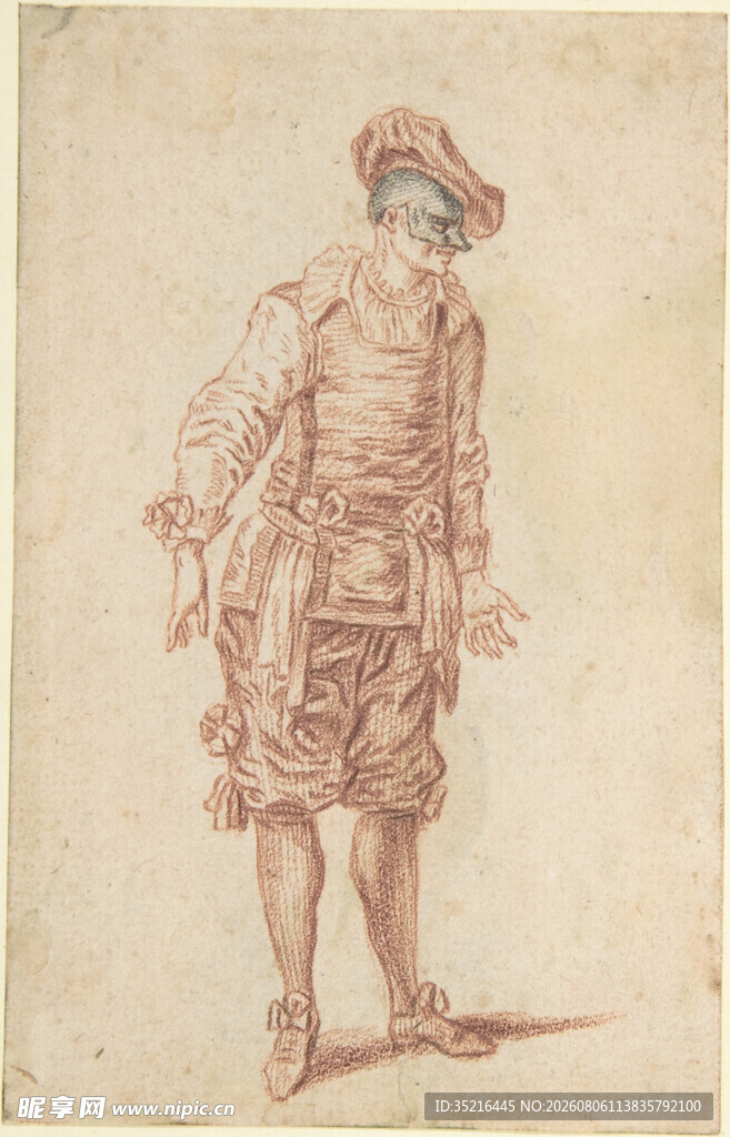 复古风格的古代服饰人物画