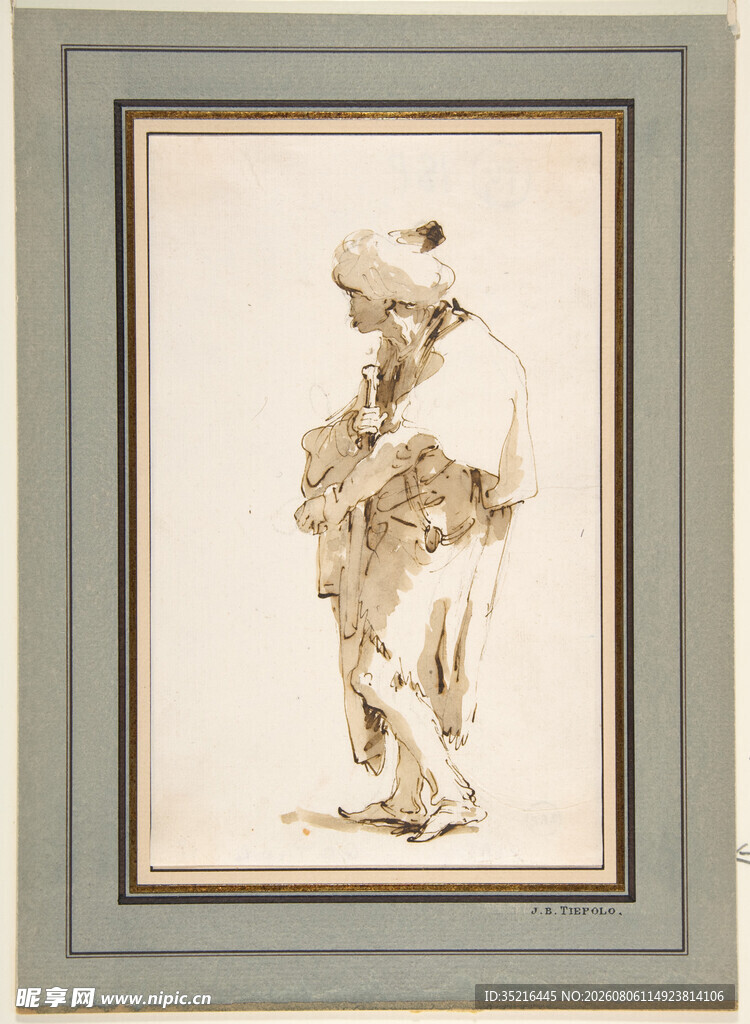 古典人物素描画作