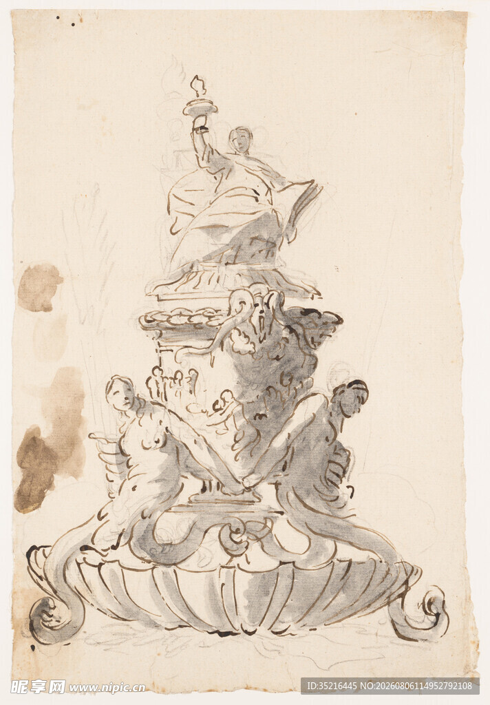 古典神话主题手绘艺术画