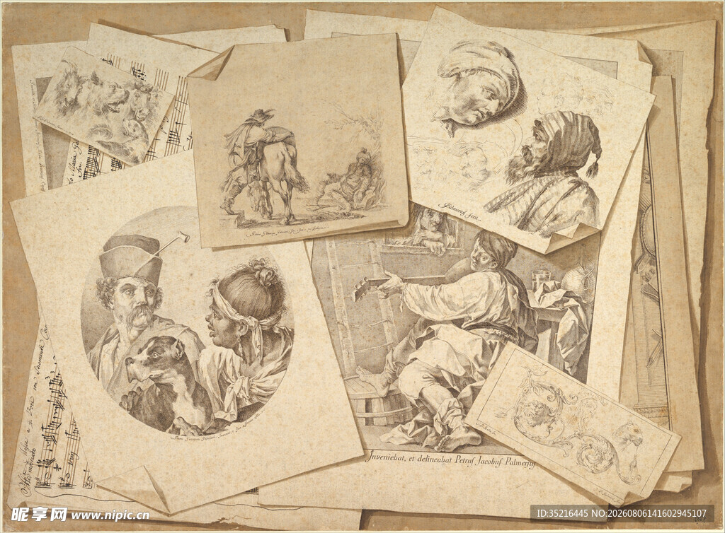 复古手绘人物插画集合