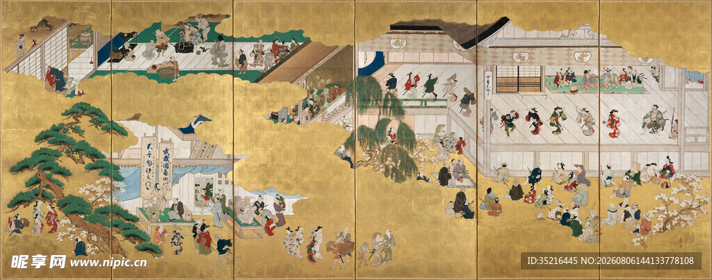 古代市井繁华场景画卷