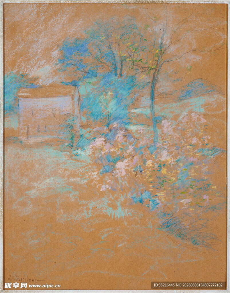 抽象风景绘画作品