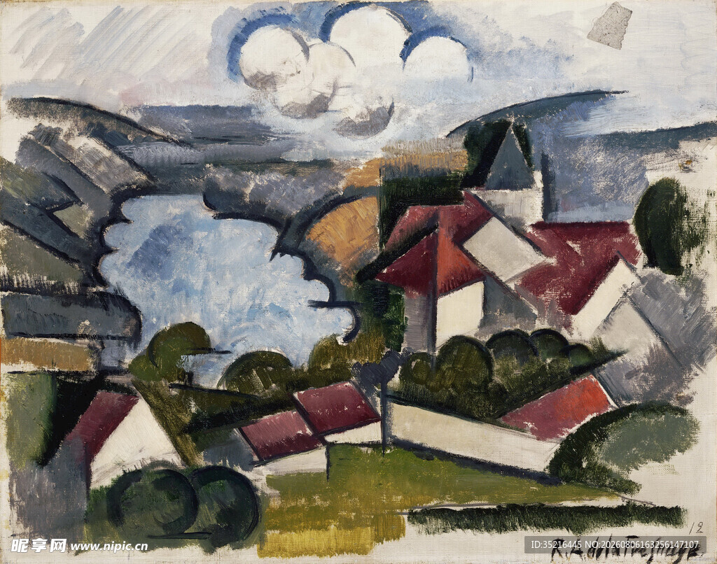 乡村风景绘画