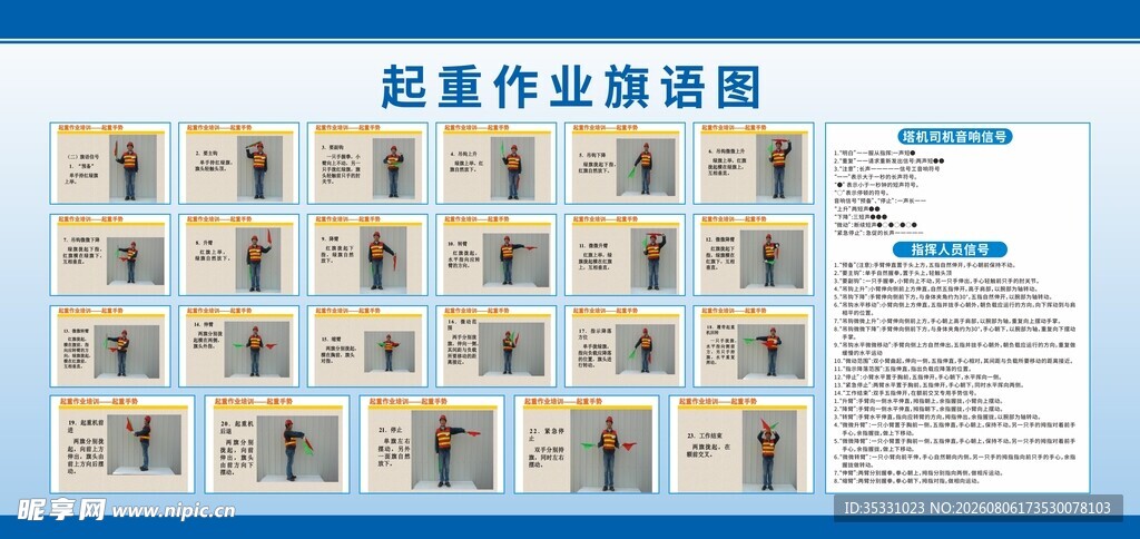 起重作业旗语图
