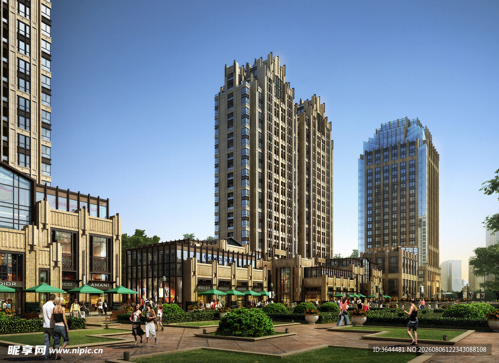 现代都市景观建筑群