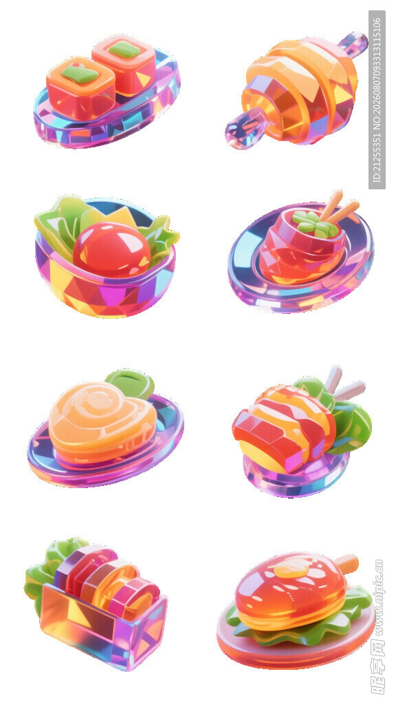 多彩美味汉堡插画集合