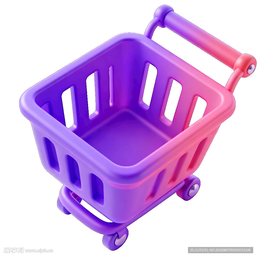 紫色购物篮玩具