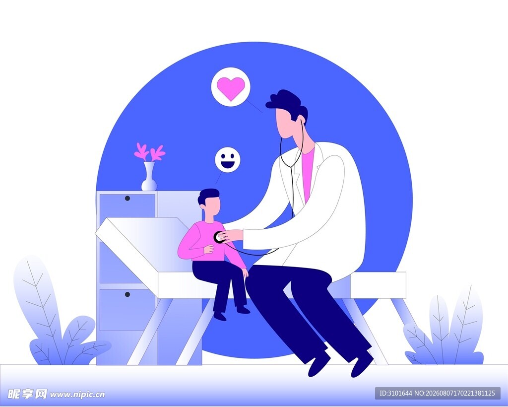 儿科医生插图