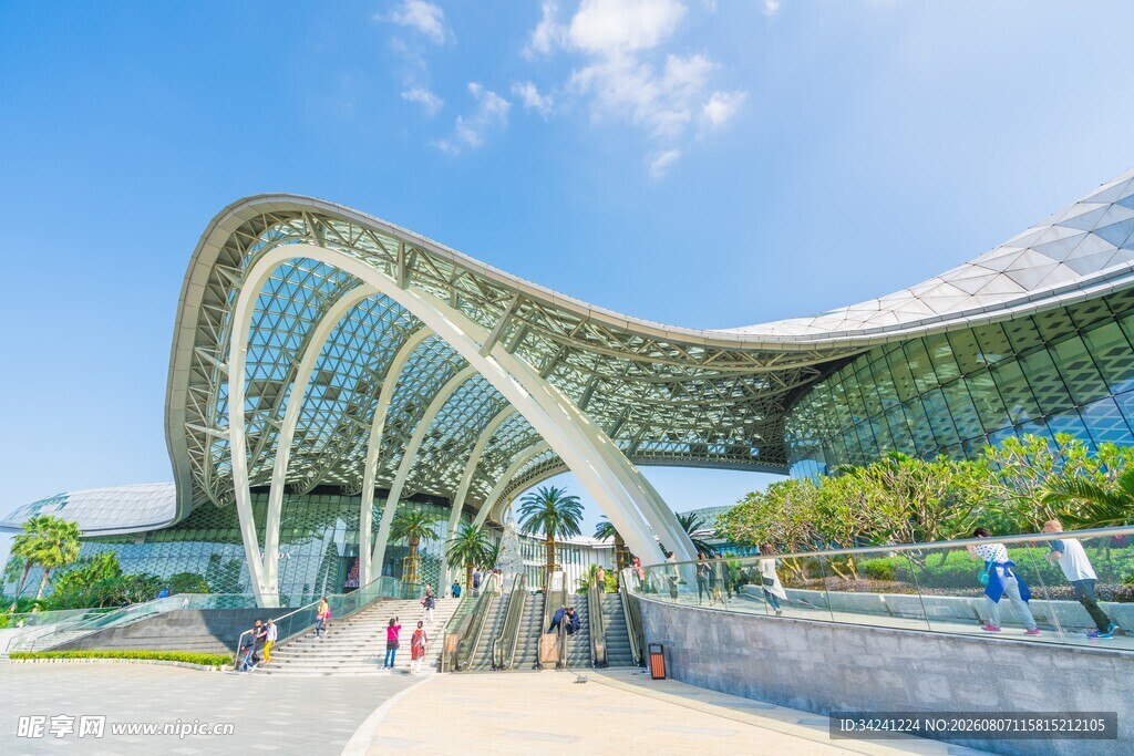 现代风格弧形建筑景观