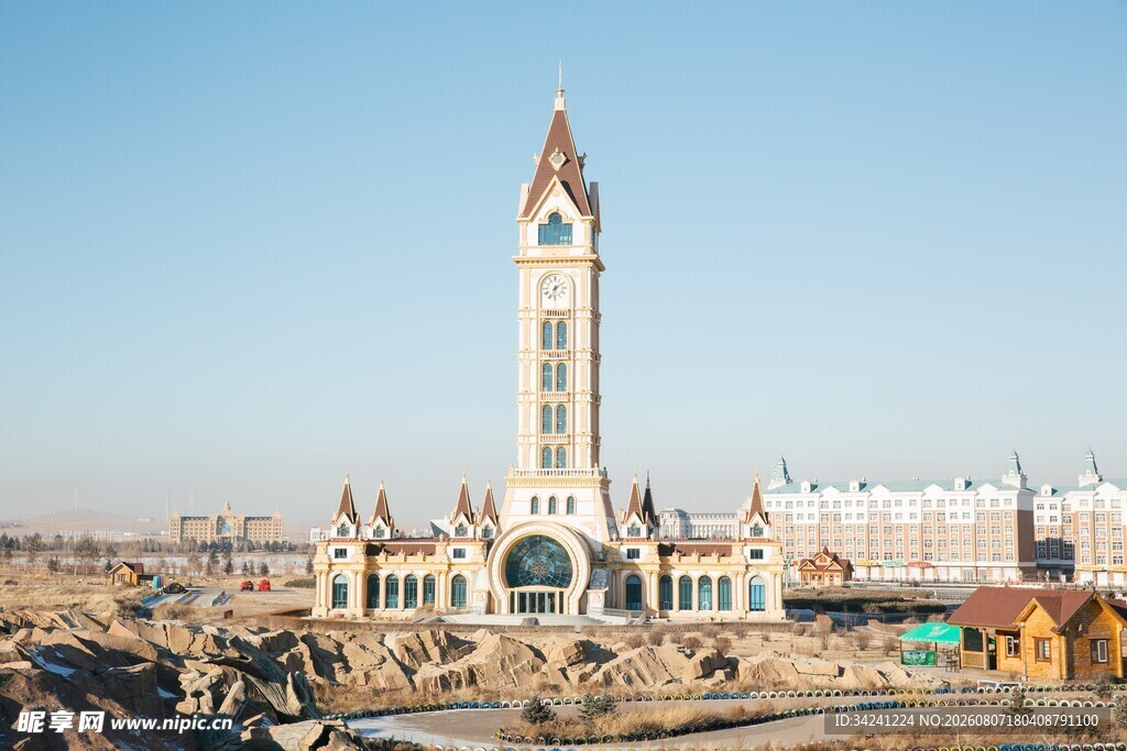 宏伟钟楼建筑景观