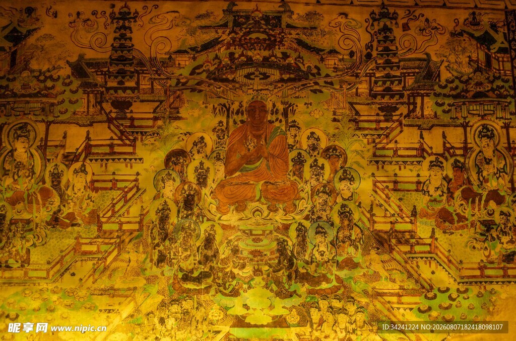 古代精美浮雕壁画艺术