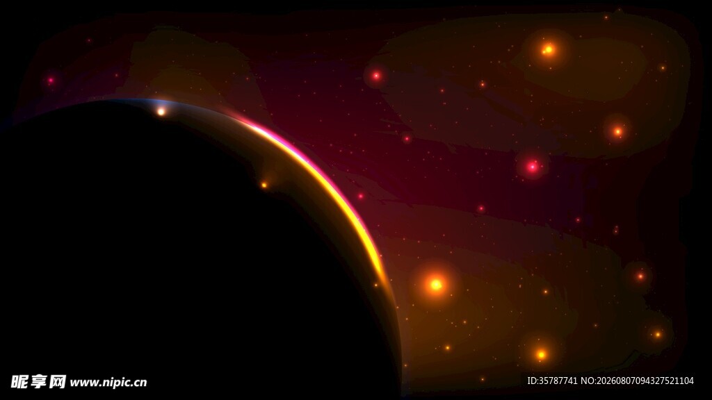 红色星光背景