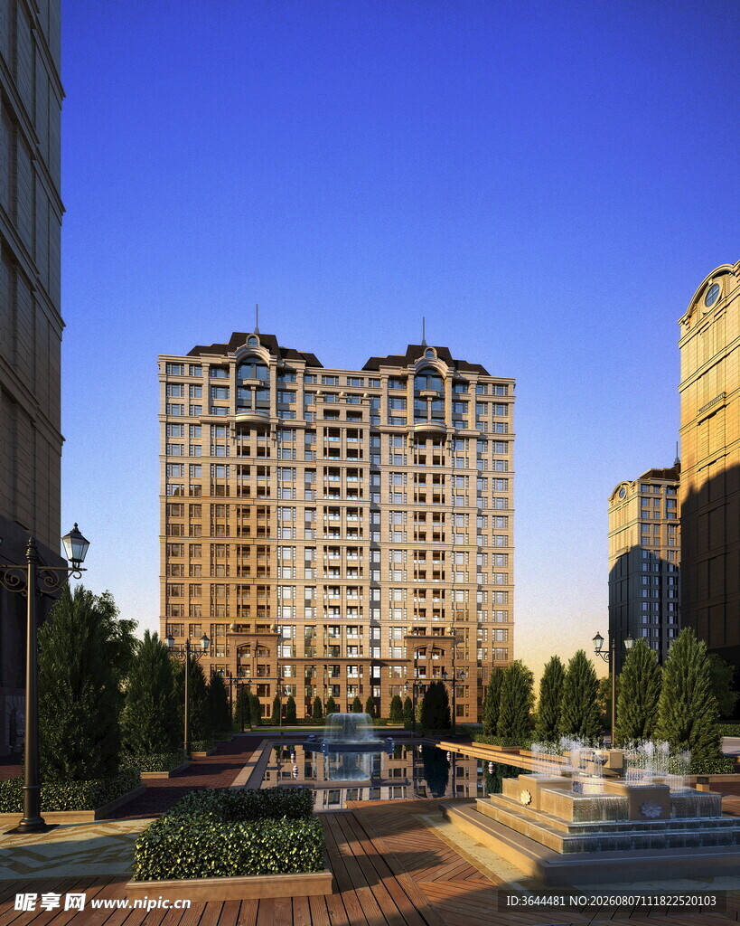 现代都市高层住宅景观