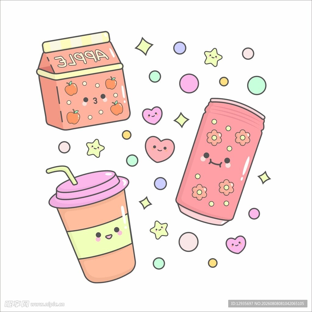 可爱卡通饮品