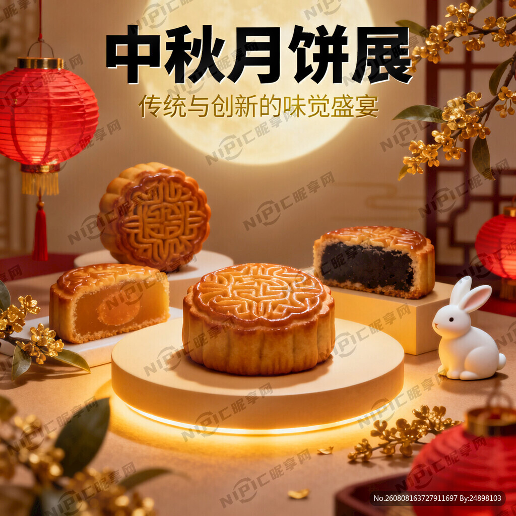 中秋月饼展布