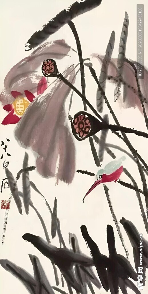 荷塘丰收图