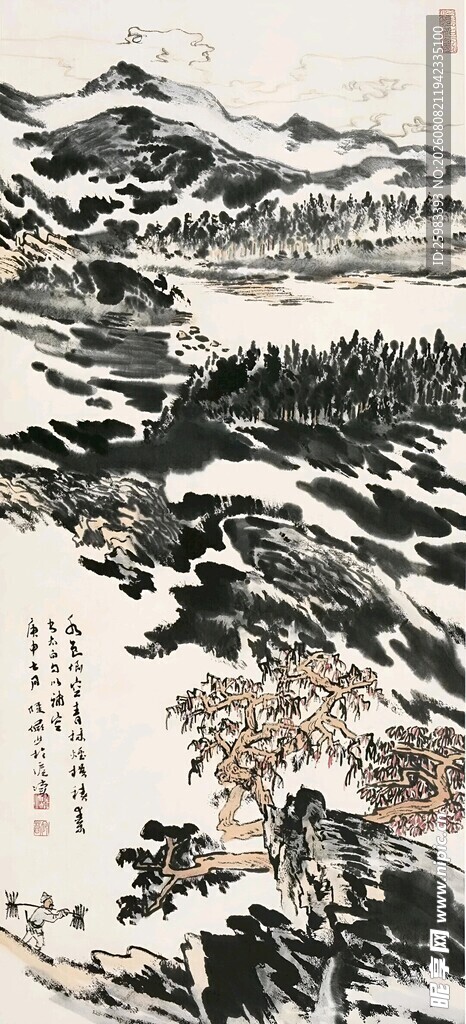 山水樵夫图
