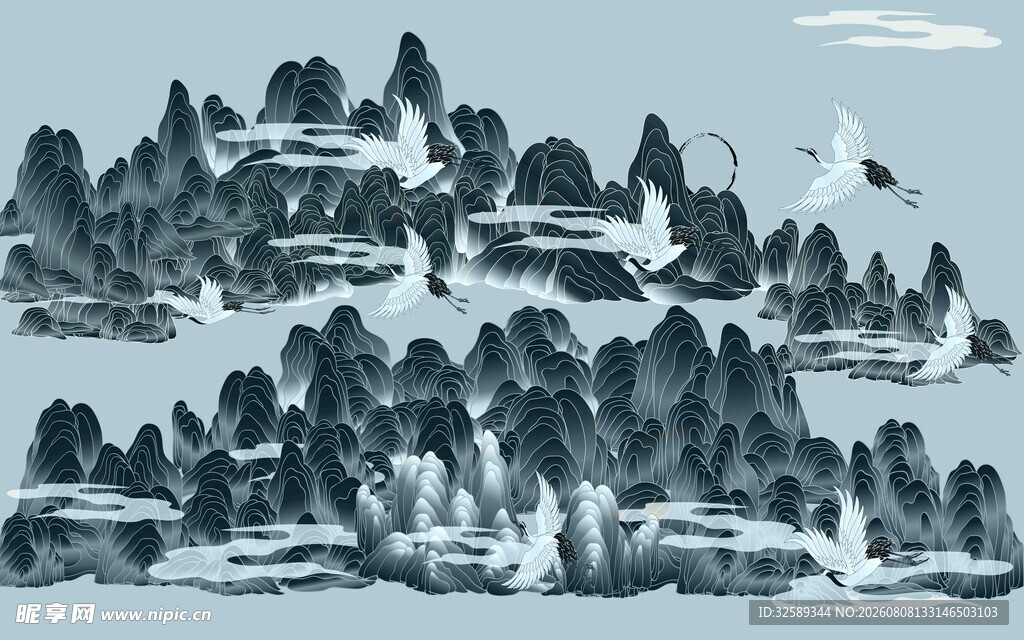 水墨山水图