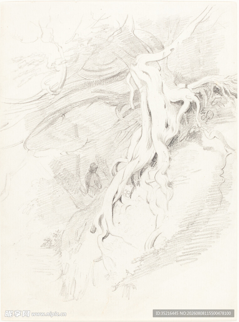 抽象线条素描艺术作品
