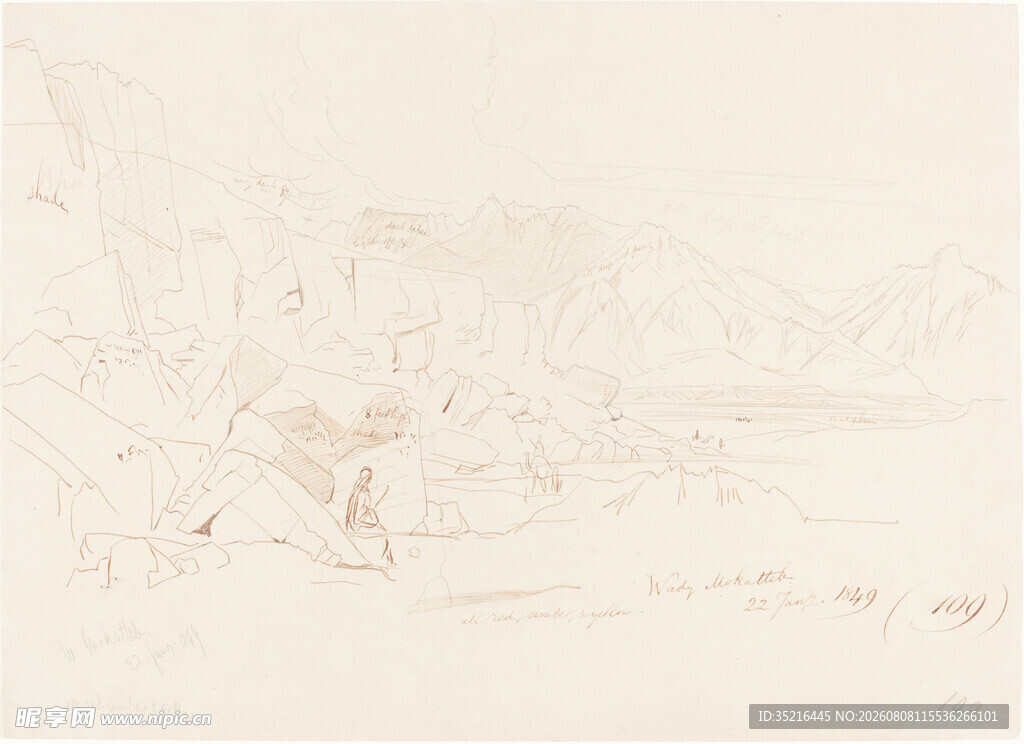 古典风景素描画作