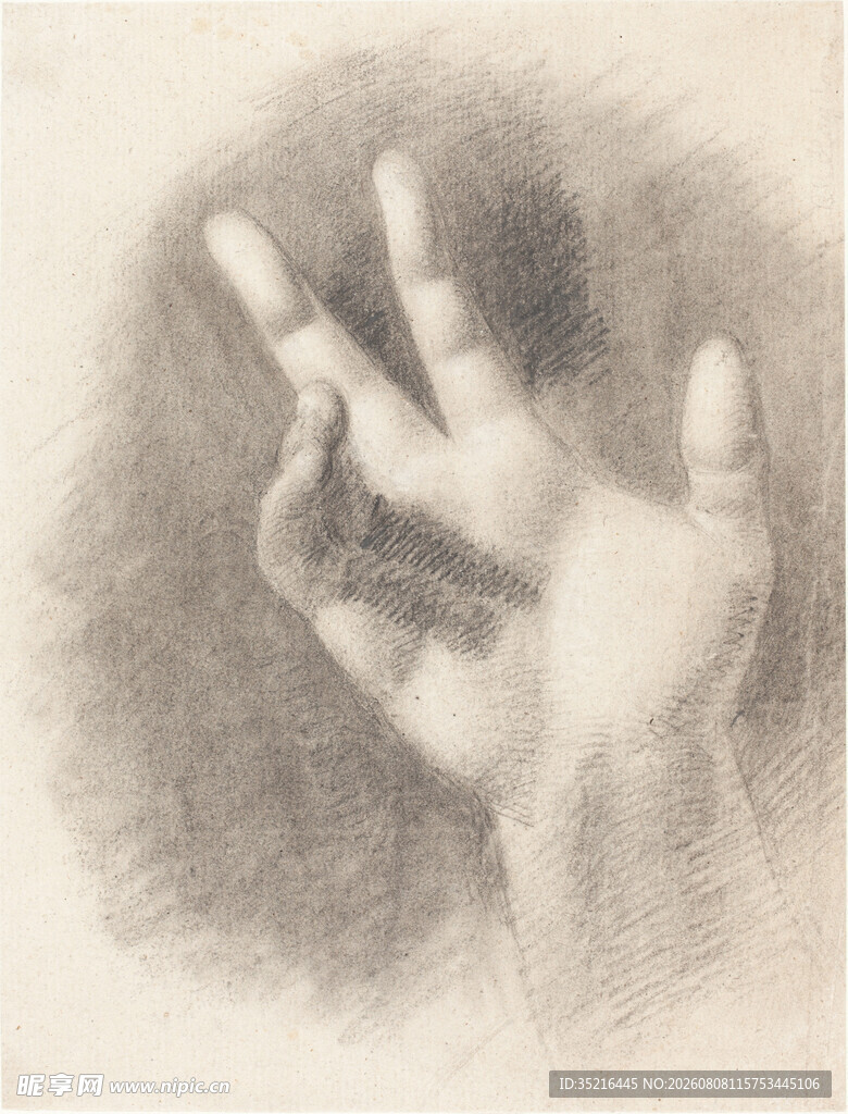 素描手势特写