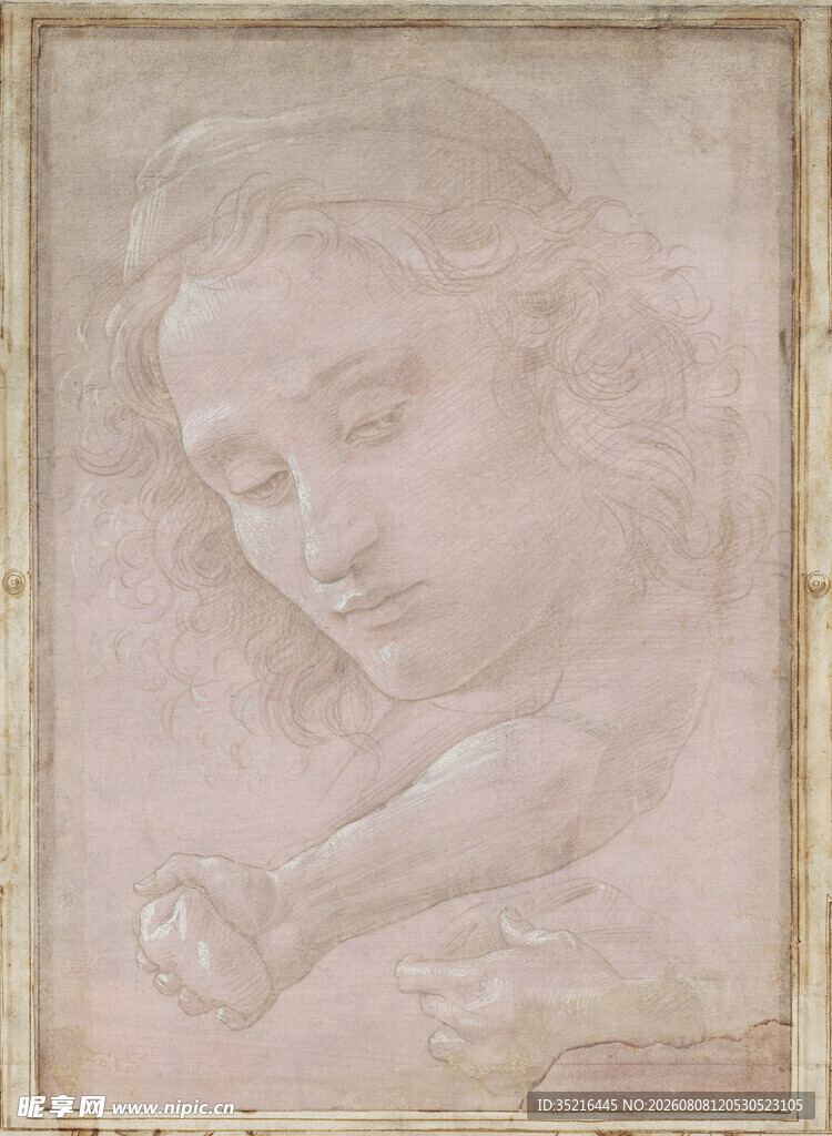 古典女性素描头像