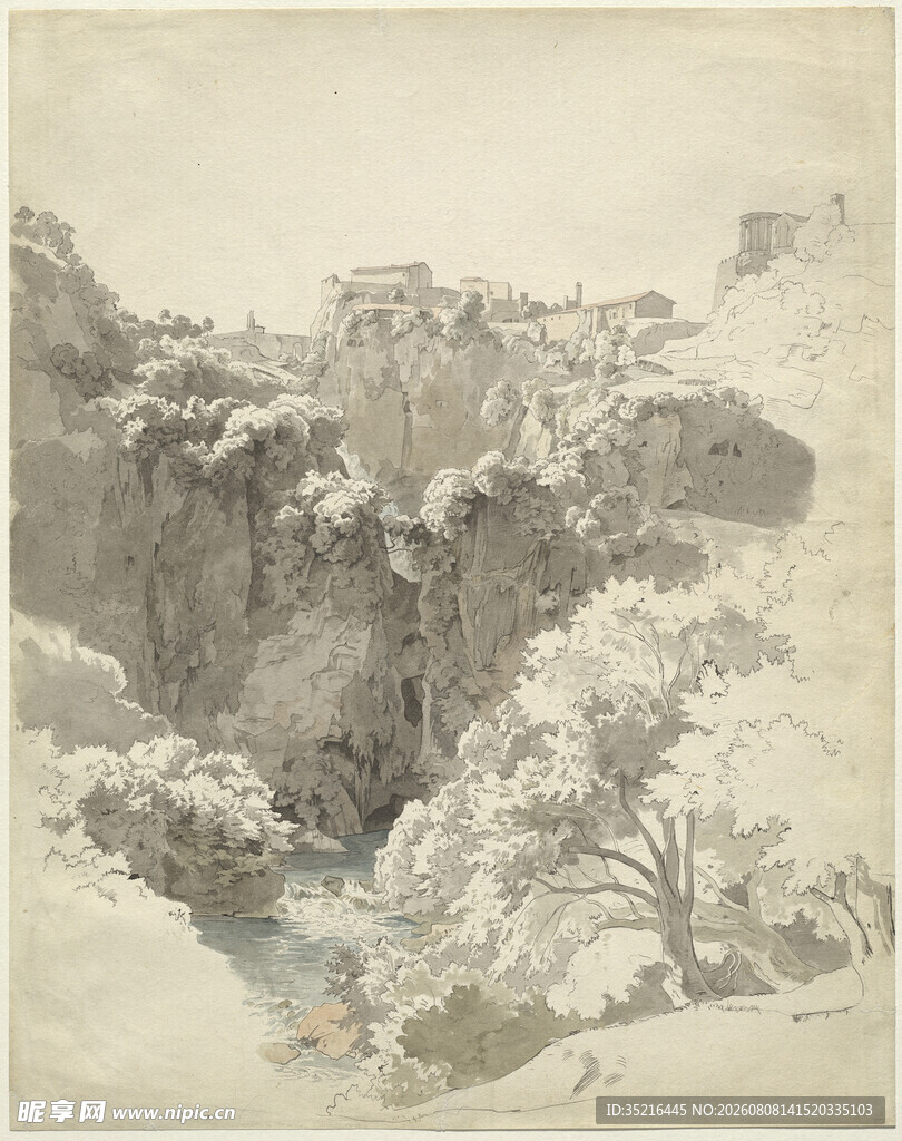 水墨山水风景图