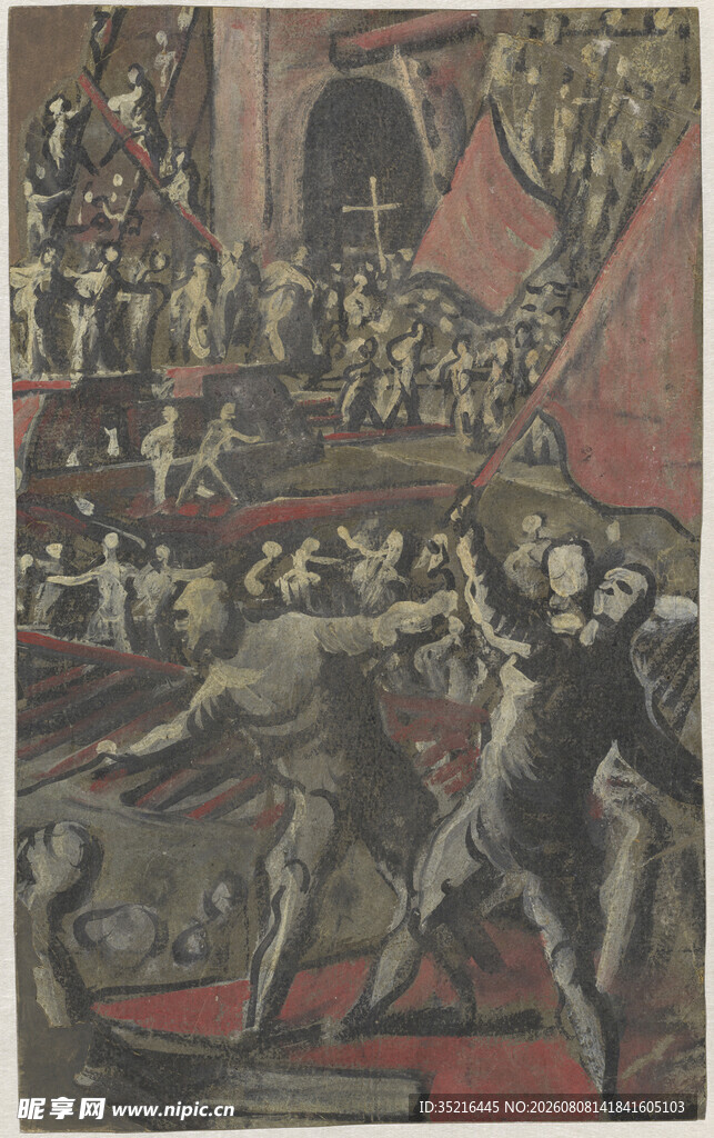 古代战斗场景壁画