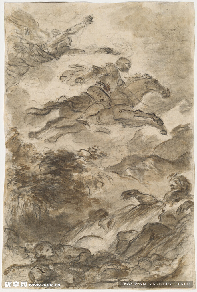 古代狩猎场景画作