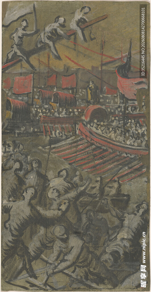 古代战争场景描绘