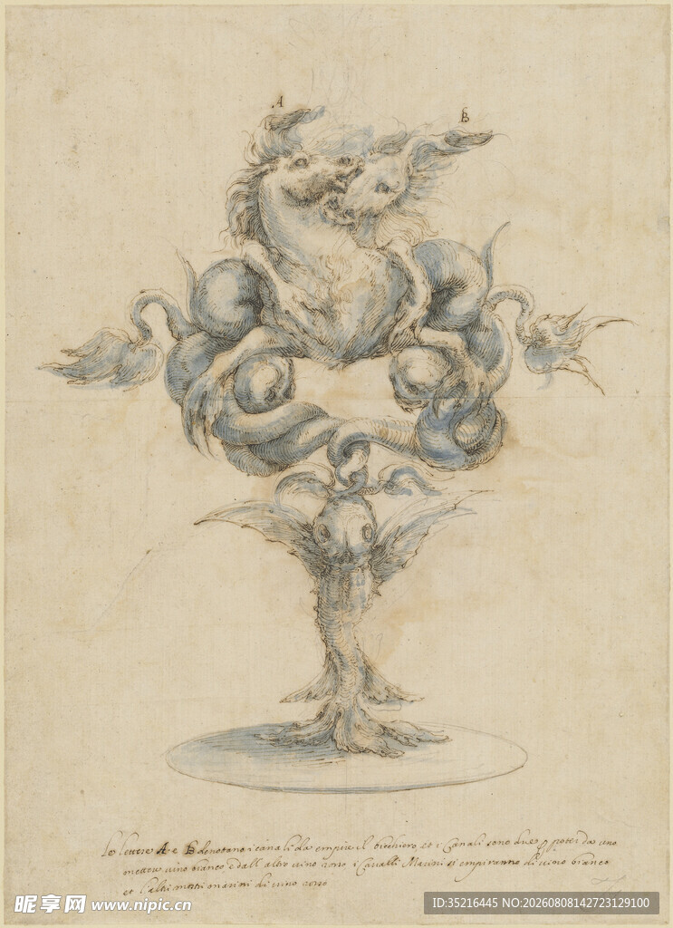 古典神话风格怪兽插画