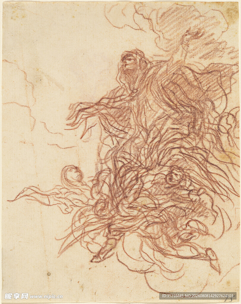 抽象人物动态线条画