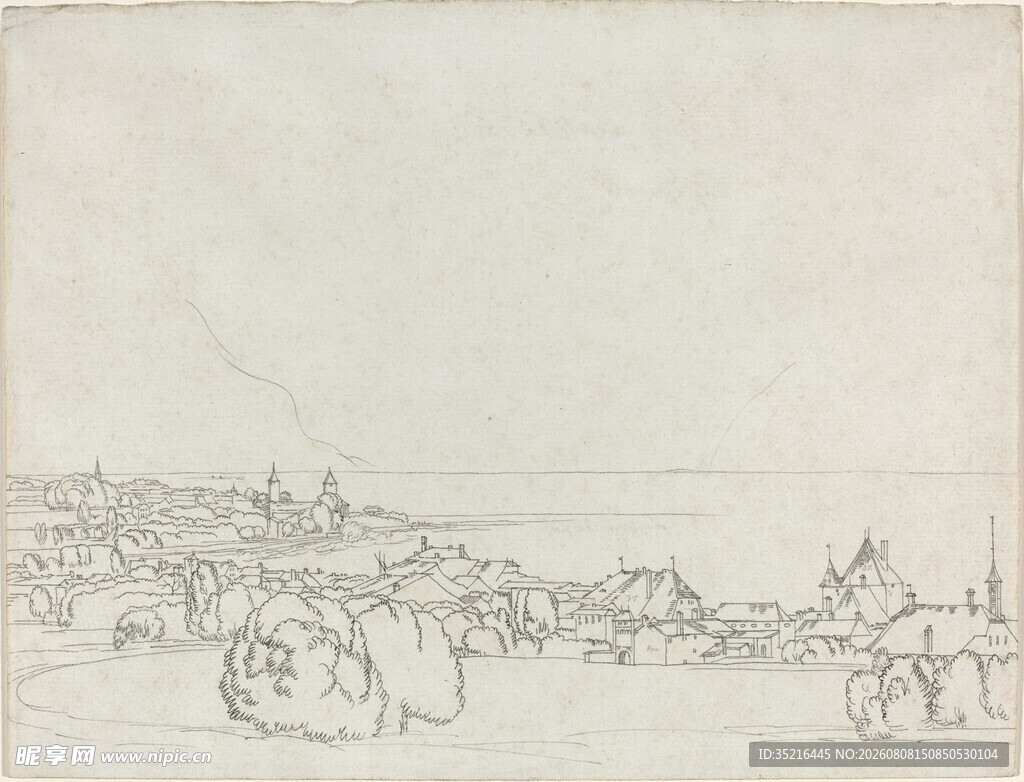 田野风景素描